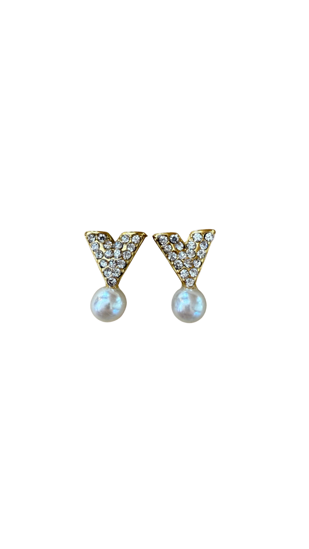 V Earrings - Gold