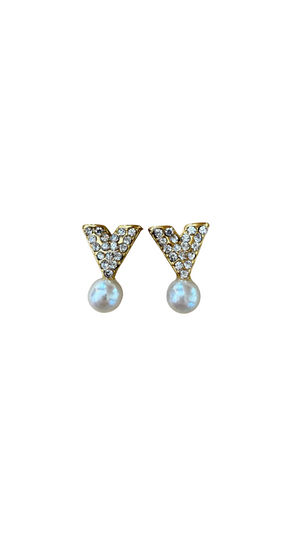 V Earrings - Gold