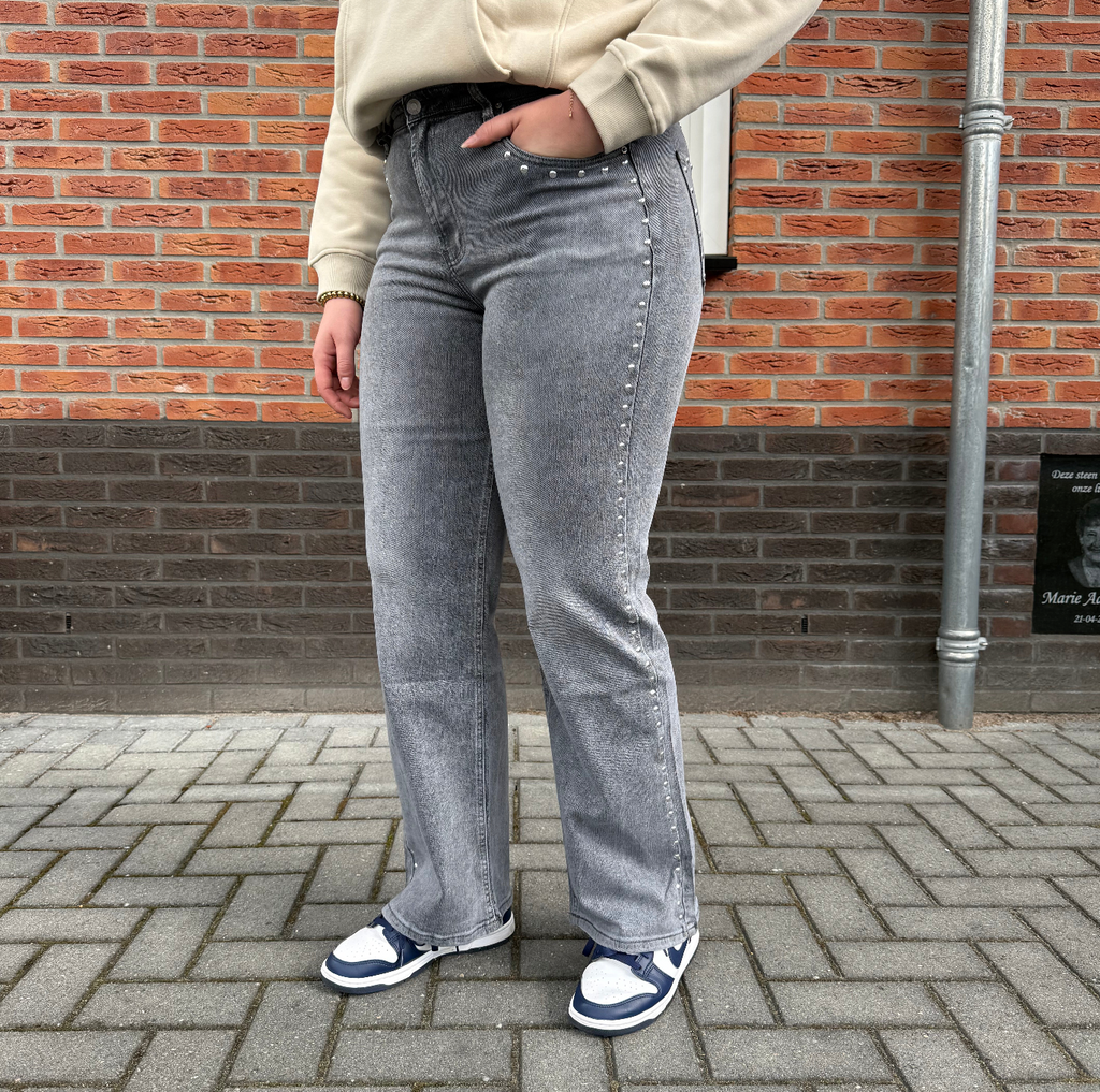 Studs Jeans - Grey